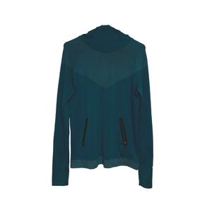 Nike Woman’s Shirt Green Dry-fit Long Sleeve Hooded Cowl Neck Size Large